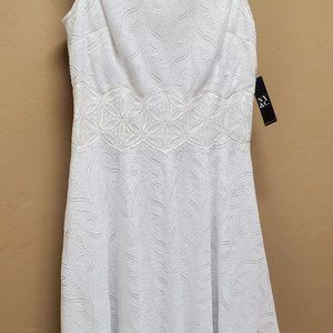 White Lace Midi Dress